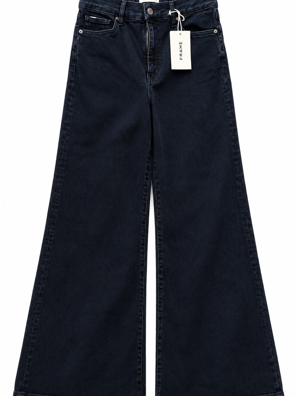 FRAME Le Palazzo Crop Jeans High Rise Wide Leg Dark Navy Size 29 NWT - Picture 7 of 13